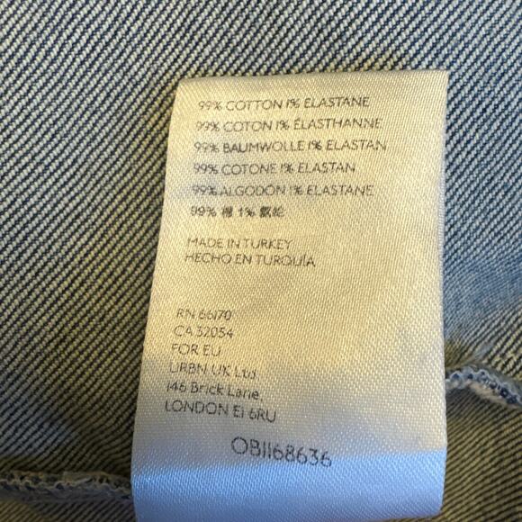 Anthropologie Pilcro Patchwork Blue Denim Midi Skirt size 4 - Picture 9 of 11